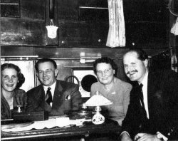 DMH, Jack Kuperus, Mrs W.C. Kuperus, Bill Holdsworth on Gwynreta in  Amsterdam