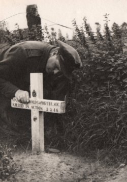John Holdsworth's first grave in Germany 1946