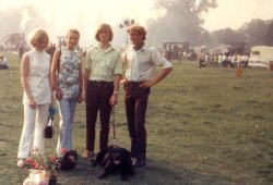 David Michael and Ingrid Holdsworth, Dominique Blanchard at Harewood Traction Engine Rally, 1970