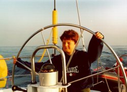 Charles Holdsworth sailing, July 1999