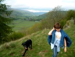 Walking on the Tops viewing Kettlewell Village, 17 May 2003