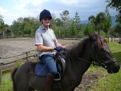 David riding at Stal Gamma, Maribaya, 6 May 2007