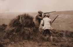 Michael Holdsworth, shooting grouse at Black Edge on Conistone Moor. This picture appeared in 'THE FIELD'