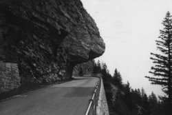 The Road built into the Rock Switzerland 1950