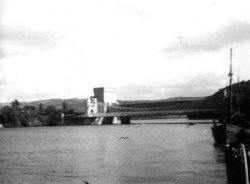 Thomas Telford's Suspension Bridge, Conway Conwy 1950