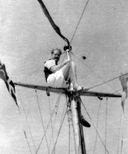Bill Holdsworth, Aboard Gwynreta in Denmark 1950