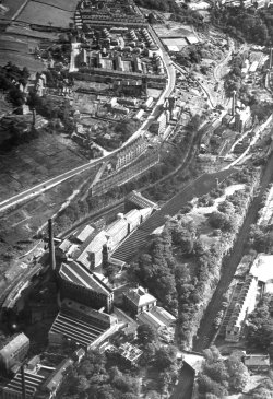 Aerial Photograph of John Holdsworth & Co Ltd, Shaw Lodge Mills, Halifax, 1956