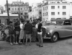 At Palamos touring with the Mk V1 Bentley with the Abbotts body BCP555, 1955