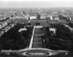 View of Paris, France taken from the Eiffel Tower, 1959
