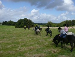 Some of the riders at Buckland House, Devon