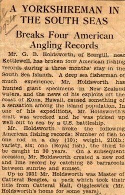 George B Holdsworth's Deep Sea Fishing 1934