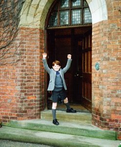 Charles Holdsworth first day at Aysgarth School, Jan 1997