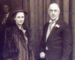 Dina Maria Holdsworth and Hugh Reginald Holdsworth at the wedding of Peter Roberston, 1951