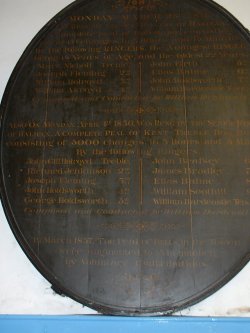 Peal Board in St. John the Baptist, Halifax Parish Church, 1811