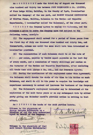 Agreement with JH, 1932