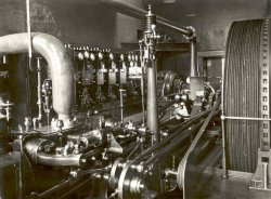 Steam Engine at Shaw Lodge Mills, Halifax, 1920