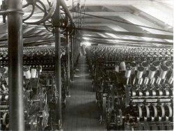 Spinning Machines in top floor of mill