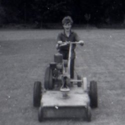 Howard Holdsworth, Mowing the lawn at Bellinter Park, Navan, Eire, 1959