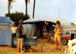 Camping in Vinaroz, Spain, c1972