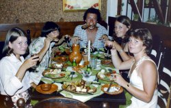 Jacqueline Pilling, Nick Durman, Kathryn Gledhill, Portugal, Aug 1978