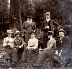 George, Kathleen and Hugh Holdsworth at Macedon, Victoria May 1902