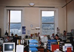 The busy Sales Office, Feb 2001