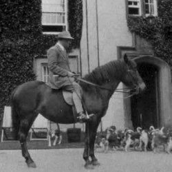 George Bertram Holdsworth with beagles at Catteral Hall