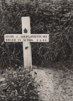 John Holdsworth MC's first grave in Germany 1946