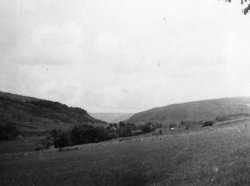 View up Wharfedale from Mile House, Kettlewell 1950