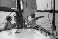 Sailing on 'Saluki' in Holland, 1955