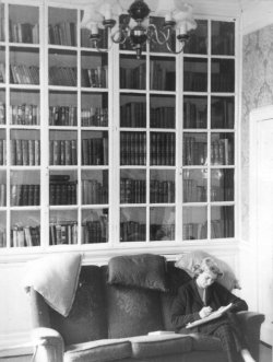 Didy Holdsworth, in the library at Bellinter Park 1959