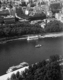 The River Seine from the Eiffel Tower, Paris, 1959