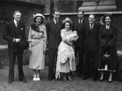 Guy Mansfield's Christening, Janet, Guy Rhys John & Terence Mansfield 1949