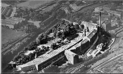 Aerial photo of Shaw Lodge Mills c1950